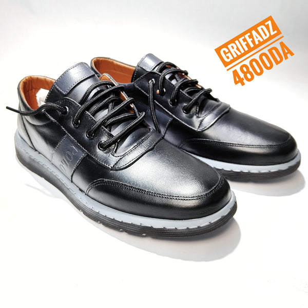polo en cuir noir