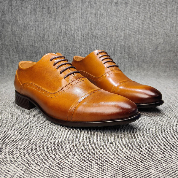 Chaussure richelieu en cuir marron
