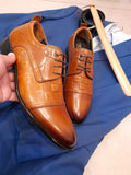 chaussure classic petit carreau marron clair