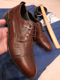 chaussure classic petit carreau marron foncé