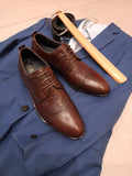 chaussure classic petit carreau marron foncé