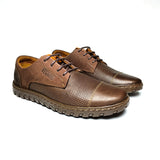 chaussure décontracté en cuir marron