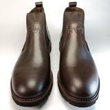demis boots chelsea en cuir marron foncé