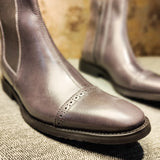 Boots en cuir gris Eléganza