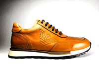 basket en cuir marron clair