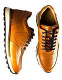 basket en cuir marron clair