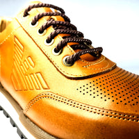 basket en cuir marron clair