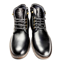 Demis boots noir Boston avec lacet