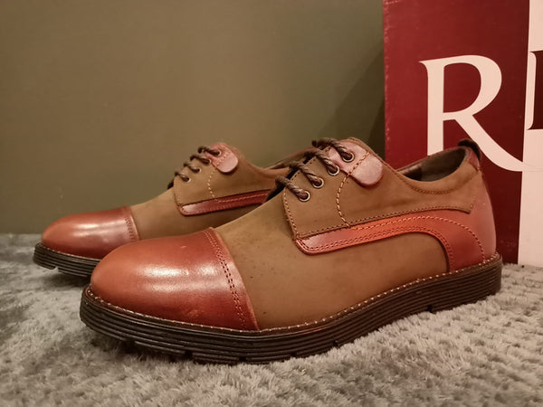 chaussure de ville Oxford deux temps Marron