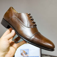 Richelieu en cuir marron