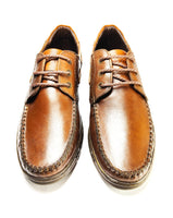 Chaussure Bateau en cuir marron