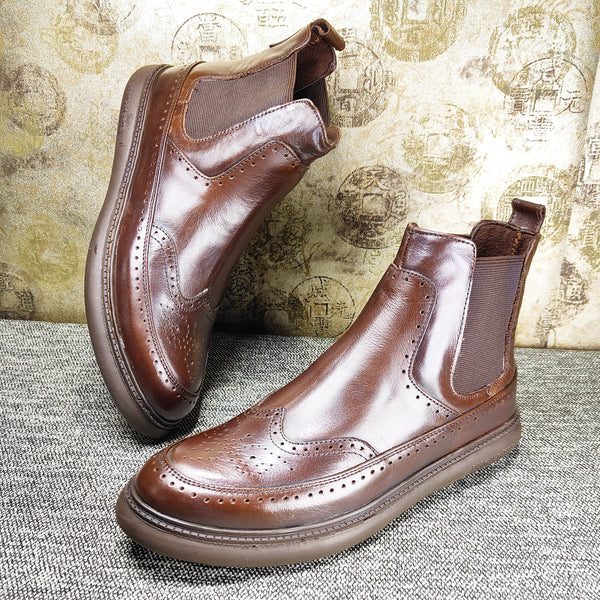 Demis boots Borsalino sport marron foncé