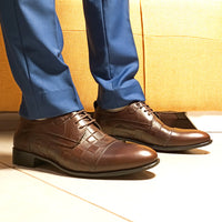 chaussure classic petit carreau marron foncé