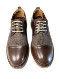 chaussure deux temps marron foncé en cuir