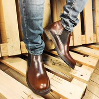demis boots marron foncé Boston