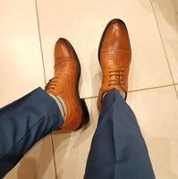 chaussure classic petit carreau marron clair