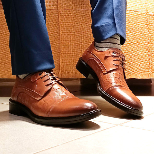 chaussure classic petit carreau marron clair