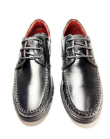 chaussure Bateau en cuir noir