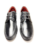 chaussure Bateau en cuir noir