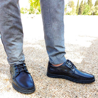 chaussure Bateau en cuir noir