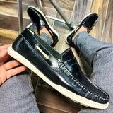 Trappeur en cuir VENDI Noir semelle clair