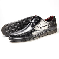 chaussure Bateau en cuir noir