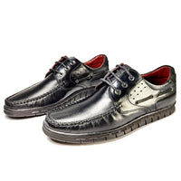 chaussure Bateau en cuir noir