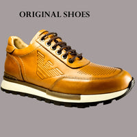 basket en cuir marron clair