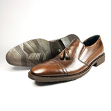 Mocassin classic à pompon marron foncé