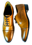 Richelieu en cuir marron clair