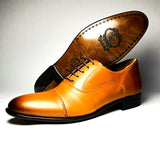 Richelieu en cuir marron clair